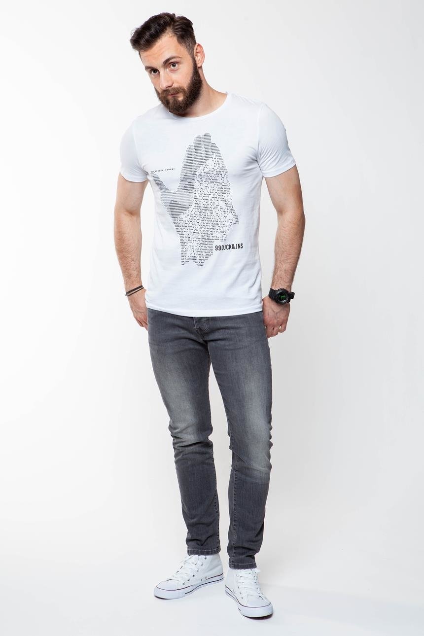 JACK & JONES T SHIRT BIAŁA 12141804