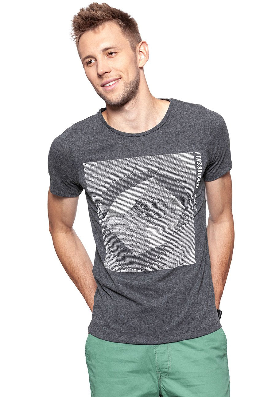 JACK & JONES T SHIRT SZARA KOSTKA 12141804