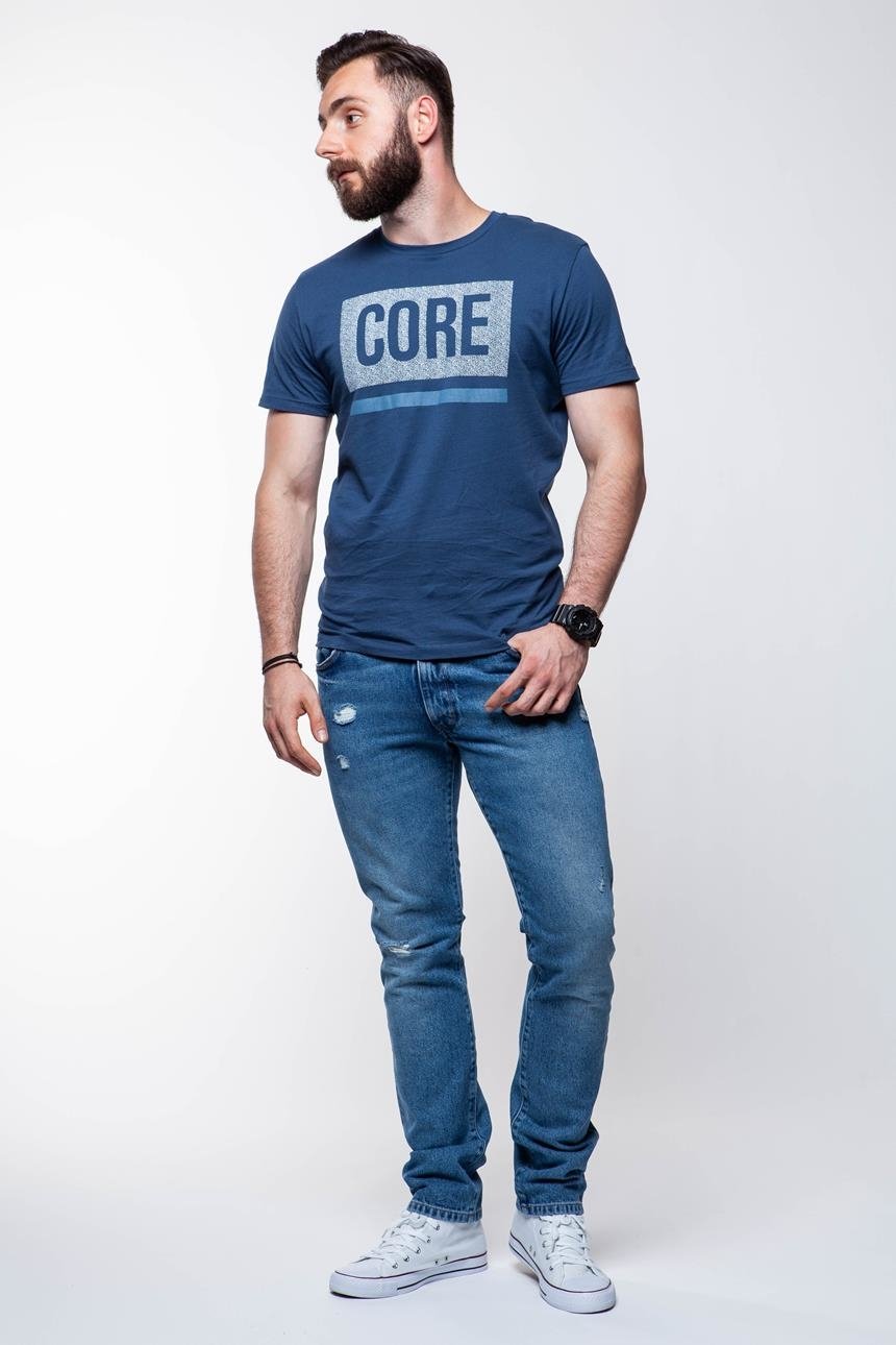 JACK & JONES T SHIRT GRANAT CORE 12137973      $