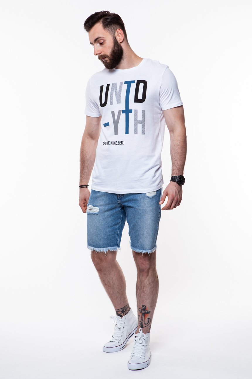 JACK & JONES T SHIRT CREW NECK UNTD WHITE 12137973