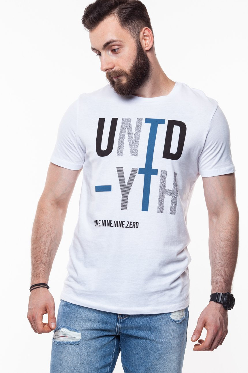 JACK & JONES T SHIRT CREW NECK UNTD WHITE 12137973