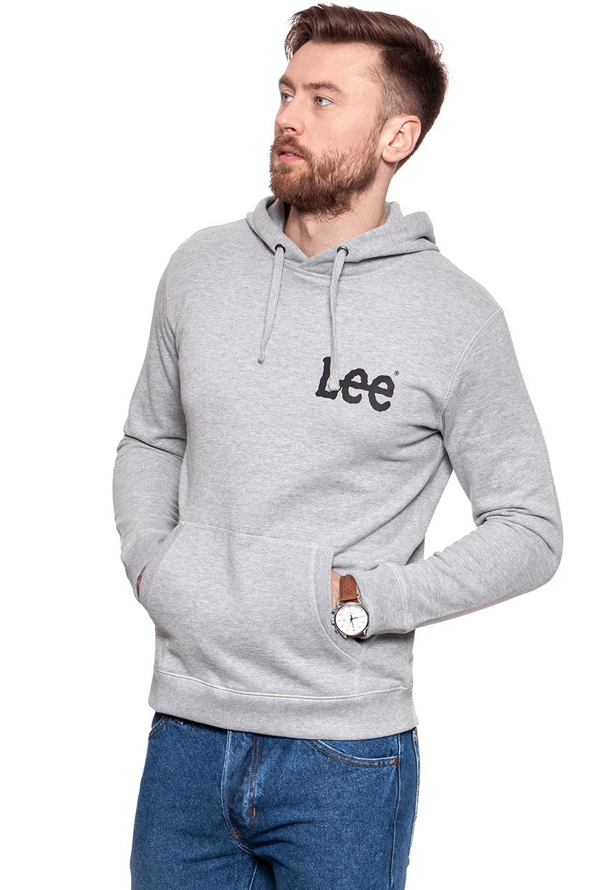 BLUZA MĘSKA LEE HOODIE GREY MELE L82WUB37