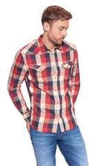 KOSZULA WRANGLER L/S WESTERN SHIRT RED W58708U47