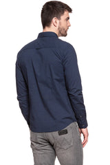 KOSZULA WRANGLER L/S 1PKT BUTTONDOWN MOOD INDIGO W59331P38