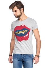 KOSZULKA WRANGLER T SHIRT RN TEE MID GREY MEL W7A55D437