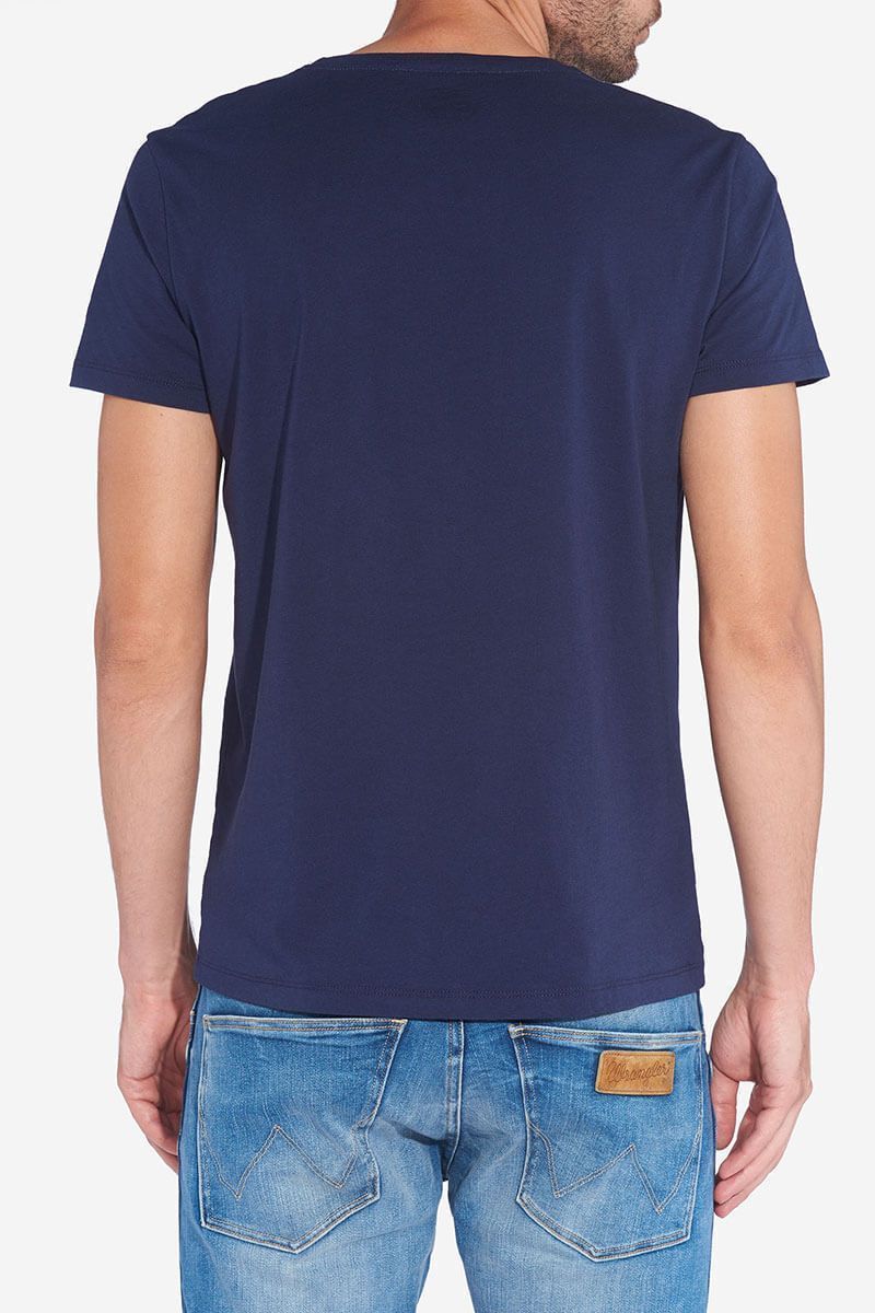 KOSZULKA WRANGLER S/S RN TEE NAVY W7A55D435