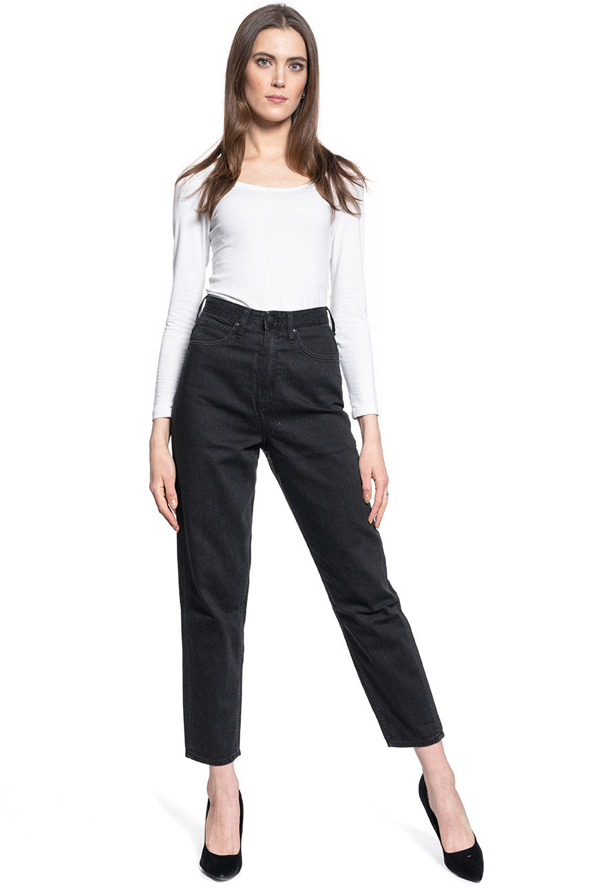 DAMSKIE SPODNIE JEANSOWE LEE STELLA TAPERED BLACK DUNS L31JNECY