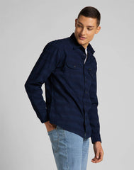 MĘSKA KOSZULA MATERIAŁOWA LEE WORKER SHIRT INDIGO L68HKPDK