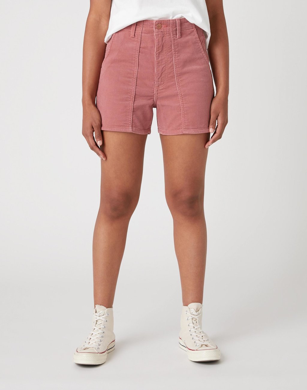 SPODENKI DAMSKIE WRANGLER MOM SHORT DUSTY ROSE W22DZNX97