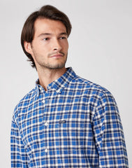 KOSZULA MĘSKA WRANGLER LS 1PKT BUTTON DOWN NAVY W5A3TS114