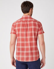 KOSZULA MĘSKA WRANGLER SS 1PKT SHIRT BARN RED W5J6OEXER