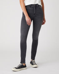 DAMSKIE SPODNIE JEANSOWE WRANGLER HIGH RISE SKINNY SOFT STORM W27H-ZJ-29K