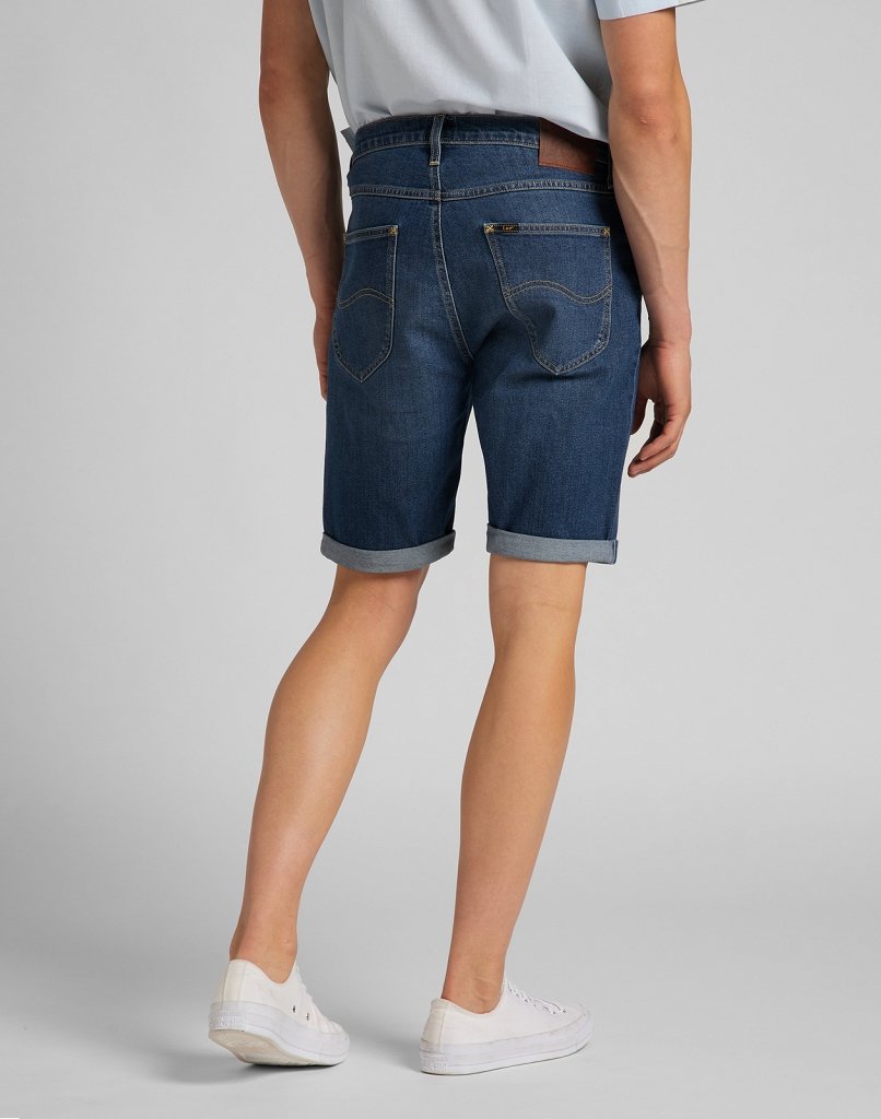 KRÓTKIE SPODENKI JEANSOWE LEE 5 Pocket Short HAWAII DARK L73EMGQA