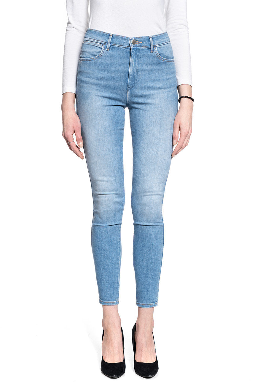 SPODNIE DAMSKIE WRANGLER HIGH RISE SKINNY SOFT CLOUD W27HZI29R