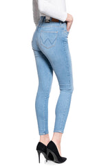 SPODNIE DAMSKIE WRANGLER HIGH RISE SKINNY SOFT CLOUD W27HZI29R