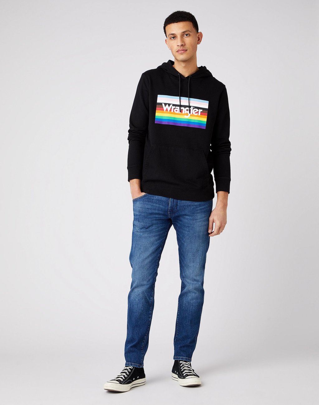 MĘSKA BLUZA WRANGLER PRIDE SWEAT BLACK  W655HA100