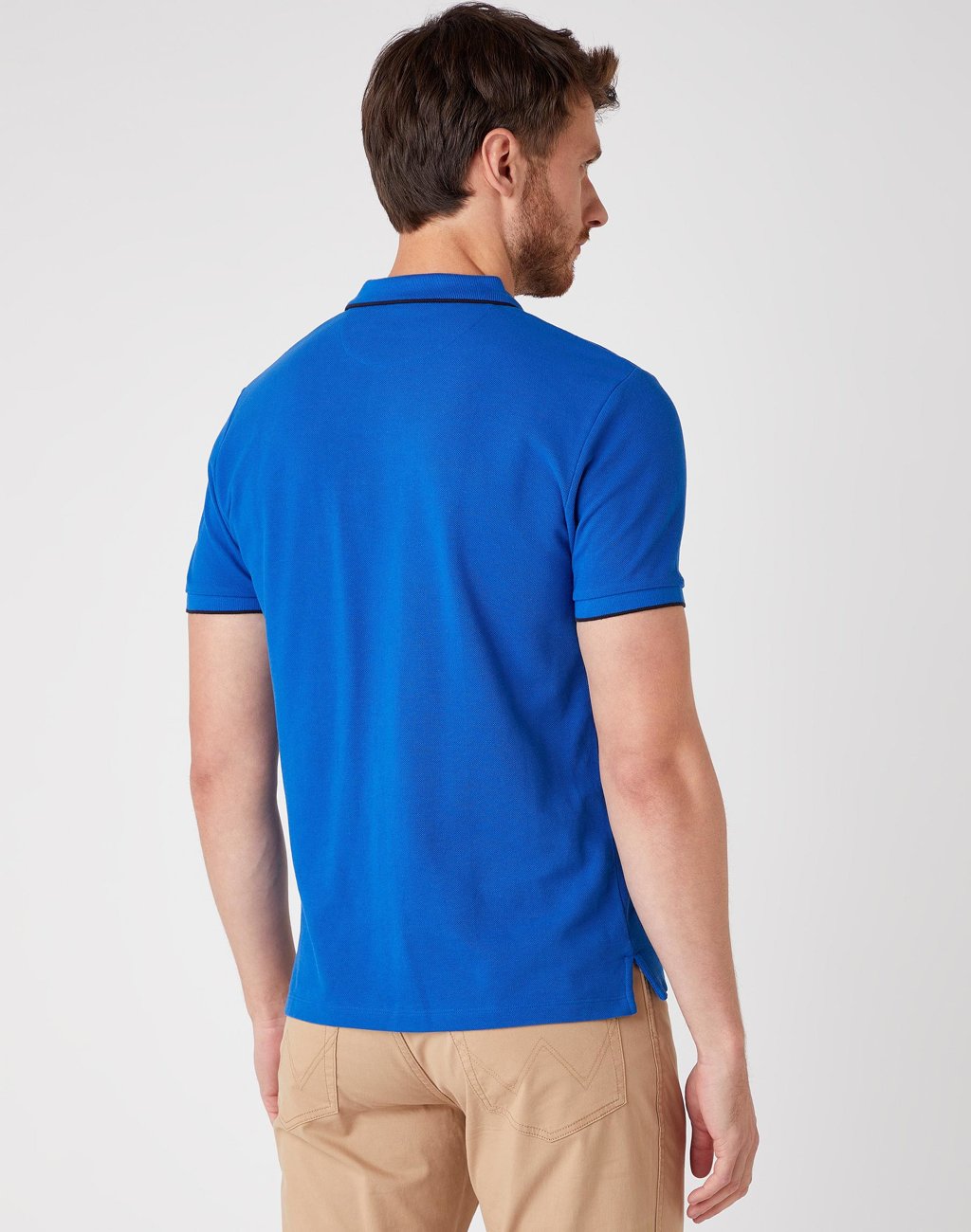 MĘSKI T-SHIRT WRANGLER SS POLO TEE WRANGLER BLUE W7D5K4X05