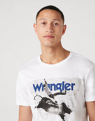 MĘSKI T-SHIRT WRANGLER SS PHOTO W TEE WHITE W7G7D3989