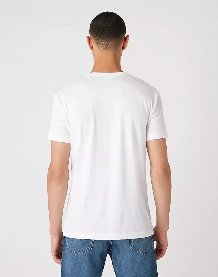 MĘSKI T-SHIRT WRANGLER SS PHOTO W TEE WHITE W7G7D3989