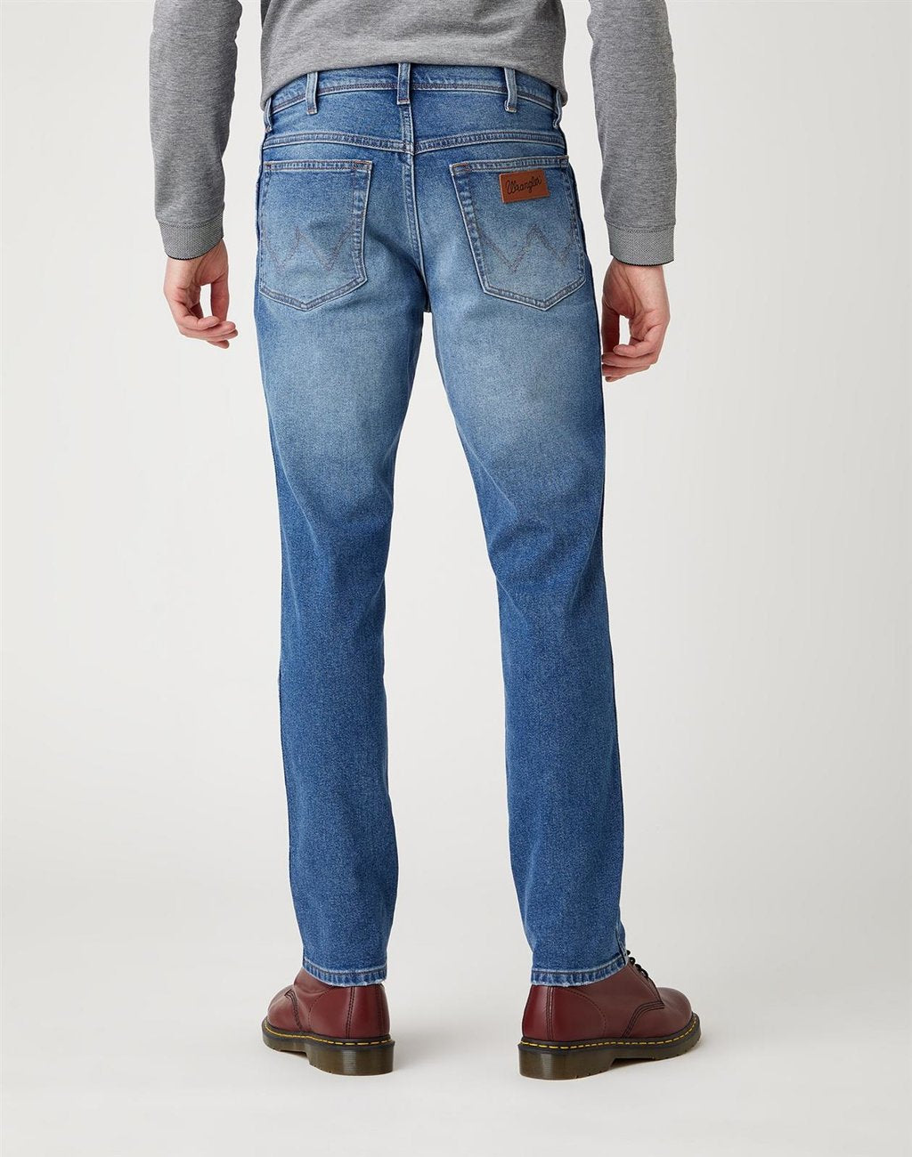 MĘSKIE SPODNIE JEANSOWE WRANGLER TEXAS SLIM BLUE CHILL W12SU898T