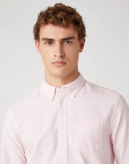 MĘSKA KOSZULA WRANGLER LS 1 PKT BUTTON DOWN SILVER PINK W5A3BMXTU