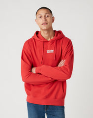 MĘSKA BLUZA WRANGLER HOODIE ROCOCCO RED W6E1HAXA4