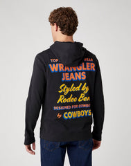 MĘSKA BLUZA  WRANGLER HOODIE FADED BLACK W6E6IOXV6