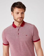 MĘSKIE POLO WRANGLER SS REFINED POLO BIKING RED W7AFKHX2G