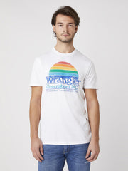 MĘSKA KOSZULKA T-SHIRT WRANGLER SS GRAPHIC TEE WHITE W7AID3989