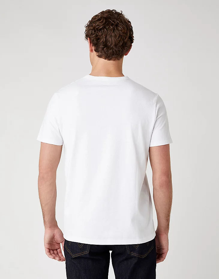 MĘSKI T-SHIRT WRANGLER SS SEAS LOGO TEE WHITE W7AKGF989