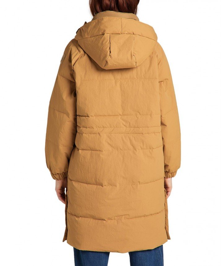 LEE LONG PUFFER DAMSKA KURTKA PARKA TOBACCO BROWN L56IXWSZ