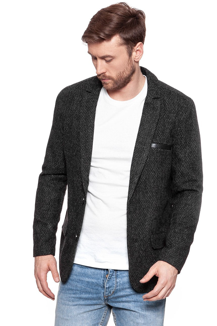 MĘSKA MARYNARKA ANERKJENDT HAL BLAZER CAVIAR 8.513.104