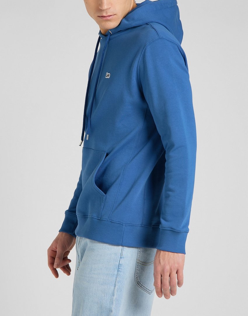 LEE PLAIN HOODIE MĘSKA BLUZA Z KAPTUREM BLUE UNION L80YSPUF