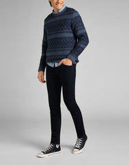 MĘSKI SWETER LEE CREW SEAS KNIT NAVY L83GNW35