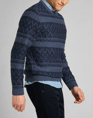 MĘSKI SWETER LEE CREW SEAS KNIT NAVY L83GNW35