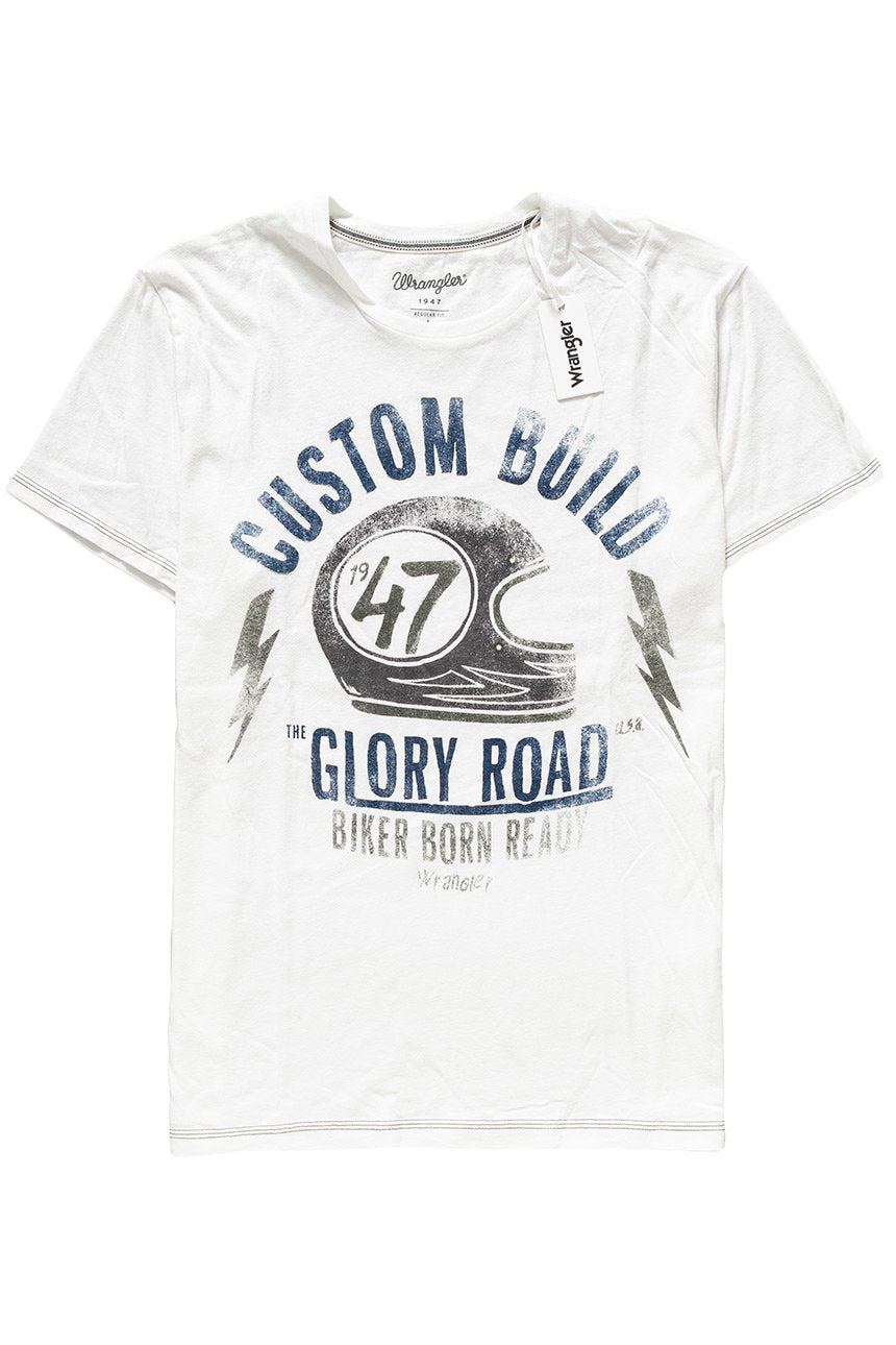 KOSZULKA WRANGLER S/S GLORY ROAD T OFFWHITE W7A13FK02