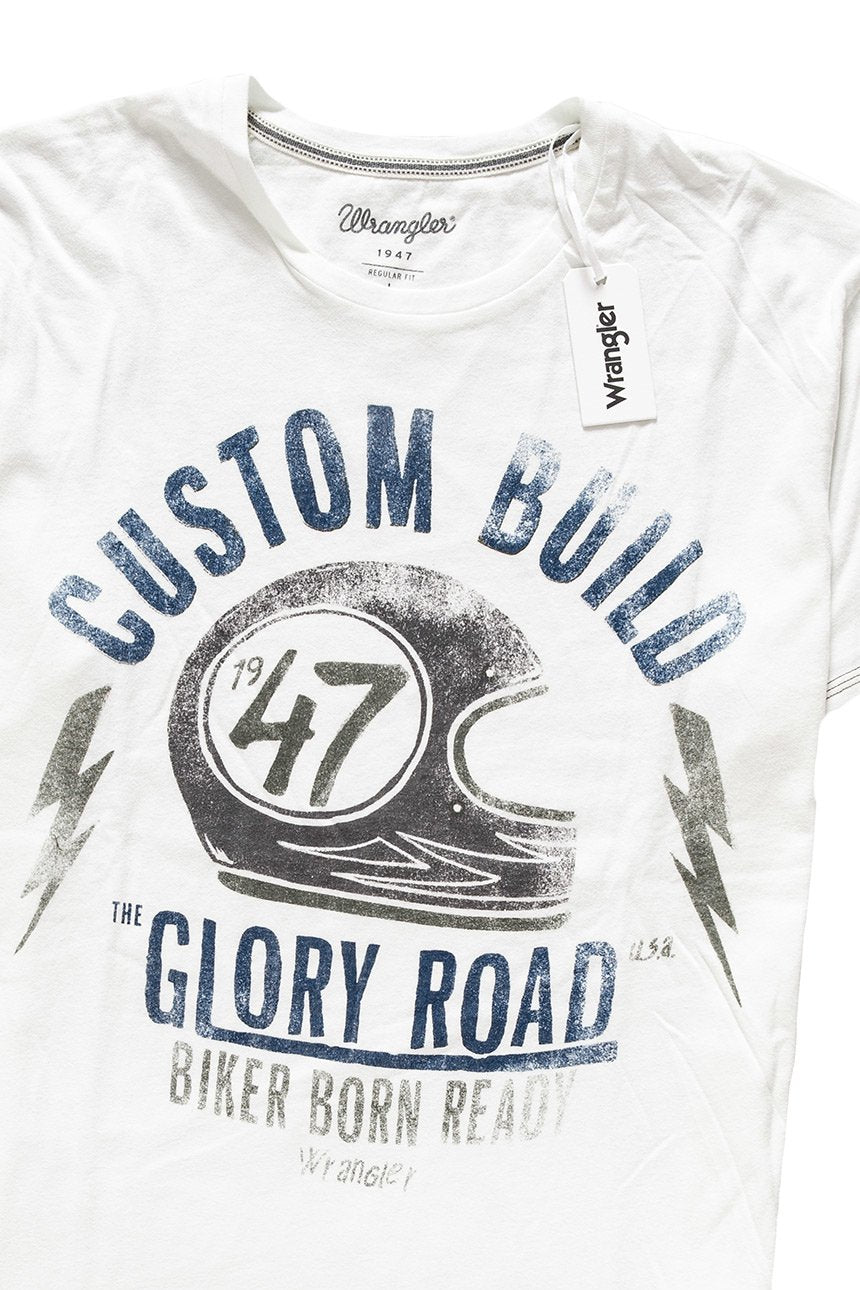 KOSZULKA WRANGLER S/S GLORY ROAD T OFFWHITE W7A13FK02