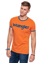 KOSZULKA WRANGLER KABEL TEE APRICOT ORANGE W7A76FQT2