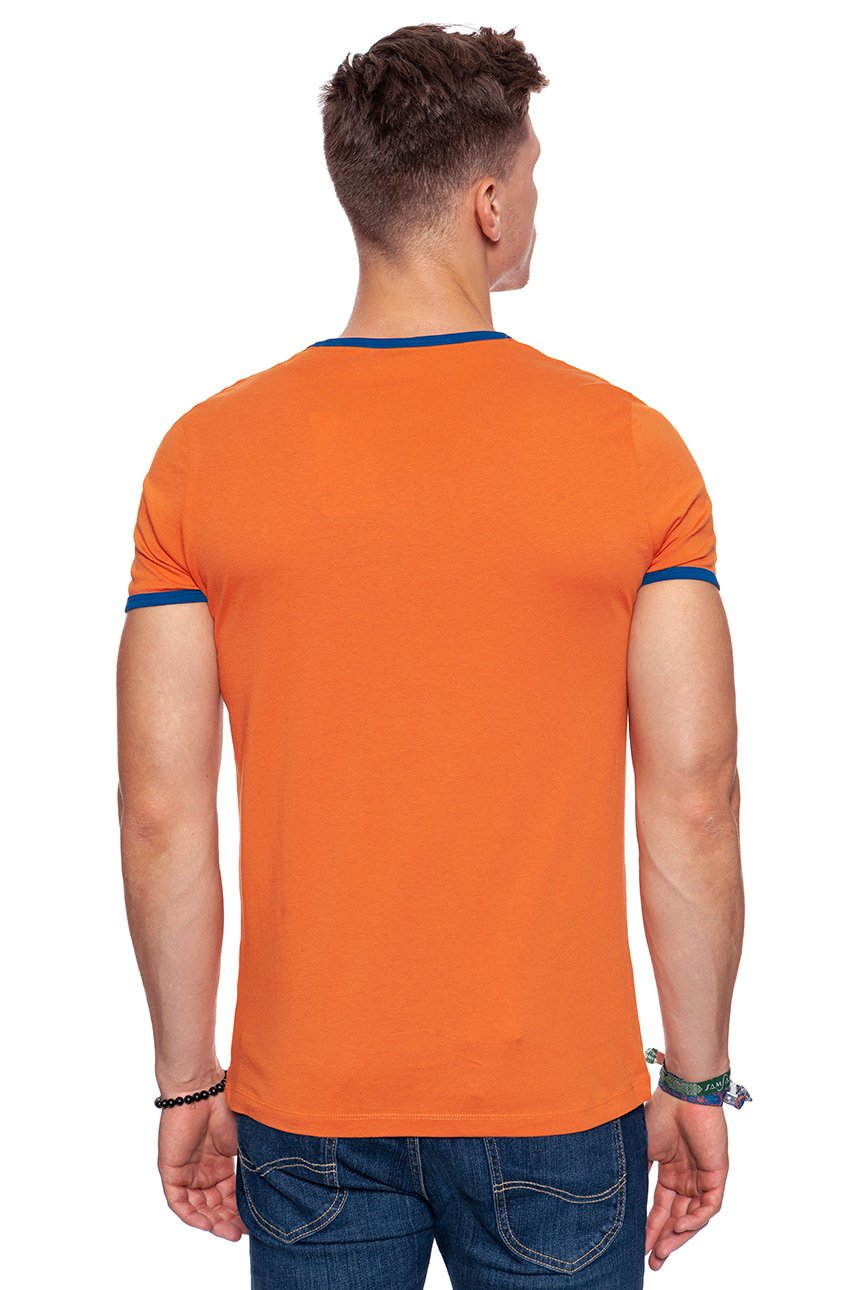 KOSZULKA WRANGLER KABEL TEE APRICOT ORANGE W7A76FQT2