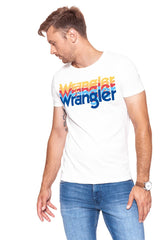 KOSZULKA WRANGLER RAINBOW TEE OFFWHITE W7A80FQ02