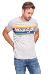 KOSZULKA WRANGLER RAINBOW TEE MID GREY MEL W7A80FQ37