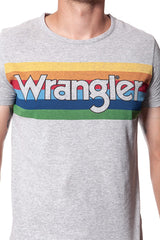 KOSZULKA WRANGLER RAINBOW TEE MID GREY MEL W7A80FQ37