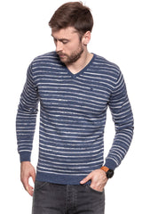 MĘSKI SWETER WRANGLER VNECK KNIT NEW INDIGO W8568R7RQ