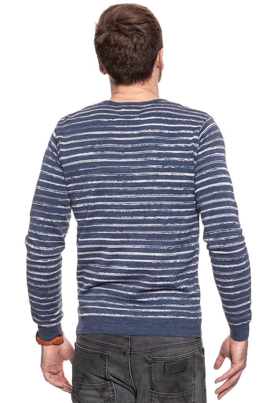 MĘSKI SWETER WRANGLER VNECK KNIT NEW INDIGO W8568R7RQ