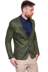 MĘSKA MARYNARKA ANERKJENDT ILLY BLAZER DUSTY OLIVE 8.413.103