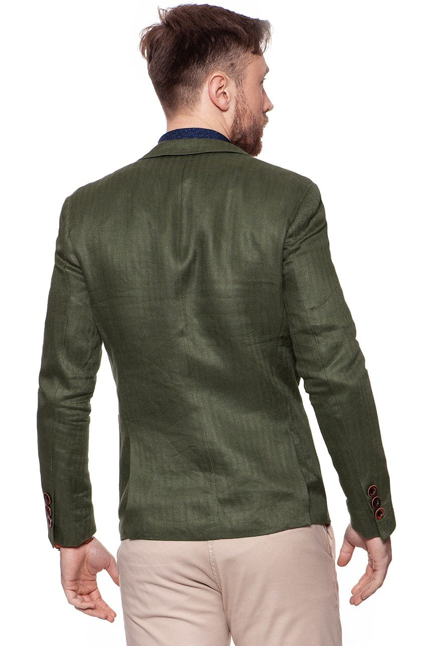 MĘSKA MARYNARKA ANERKJENDT ILLY BLAZER DUSTY OLIVE 8.413.103