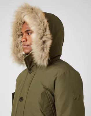 ZIMOWA KURTKA WRANGLER PARKA JACKET IVY GREEN W4D0WXXIX