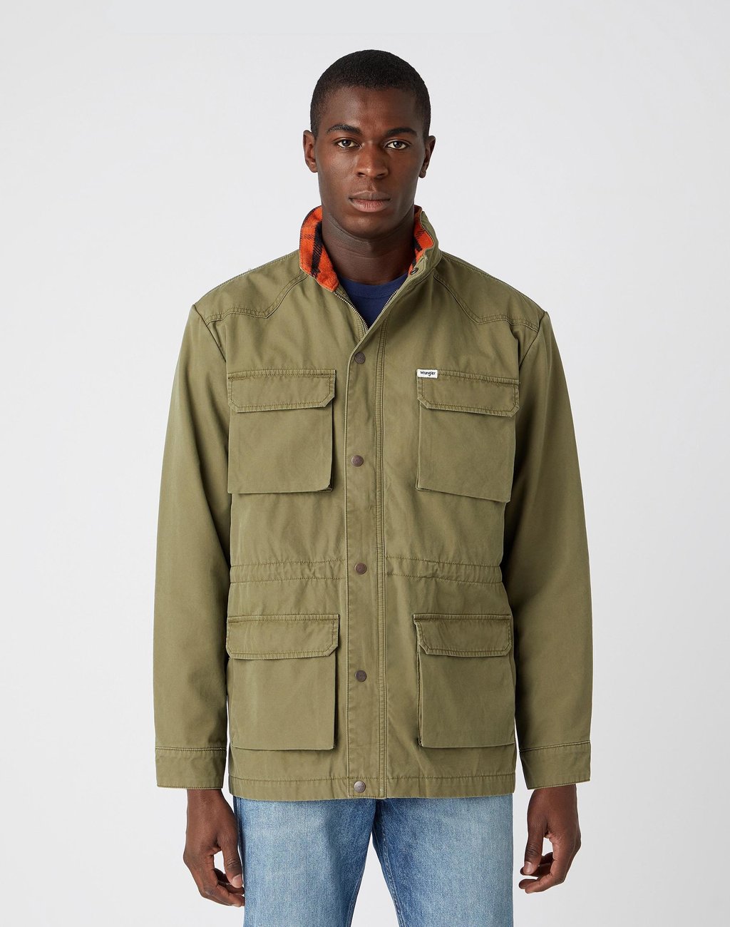 MĘSKA KURTKA PRZEJŚCIOWA WRANGLER FIELD JACKET IVY GREEN W4F1VEXIX