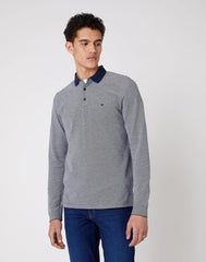 MĘSKIE POLO WRANGLER LS REFINED POLO NAVY W7F9KH114