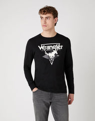 MĘSKI LONGSLEEVE WRANGLER LS MODERN AMERICANA BLACK W7G0D3100